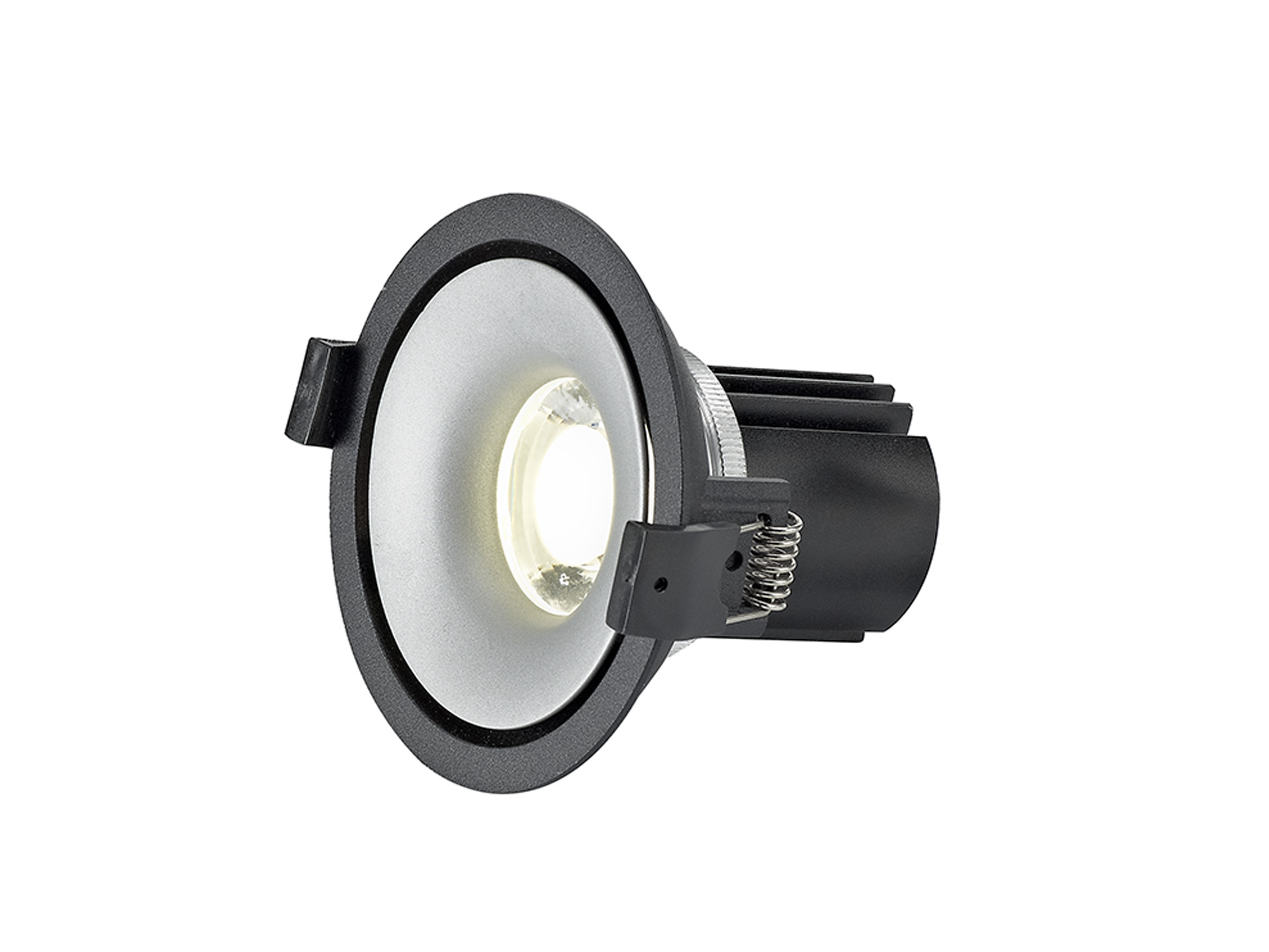Bolor 9 Tridonic Powered 9W 3000K 840lm 24° CRI>90 LED Engine Black/Silver Fixed Recessed Spotlight, IP20 DM202062  Dlux Bolor 9